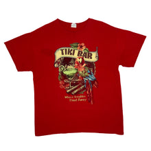 Load image into Gallery viewer, TIKI BAR “Where Troubles Float Away” Souvenir Spellout Graphic T-Shirt

