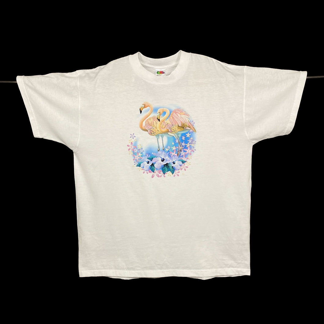 FOTL Flamingo Floral Nature Wildlife Graphic T-Shirt