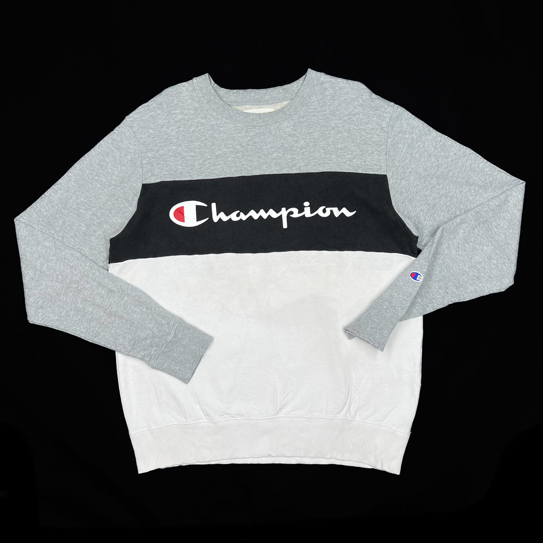 CHAMPION Colour Block Big Logo Spellout Crewneck Sweatshirt