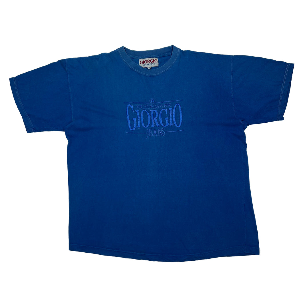 Vintage GIORGIO Local Boyz Embroidered Logo Spellout T-Shirt
