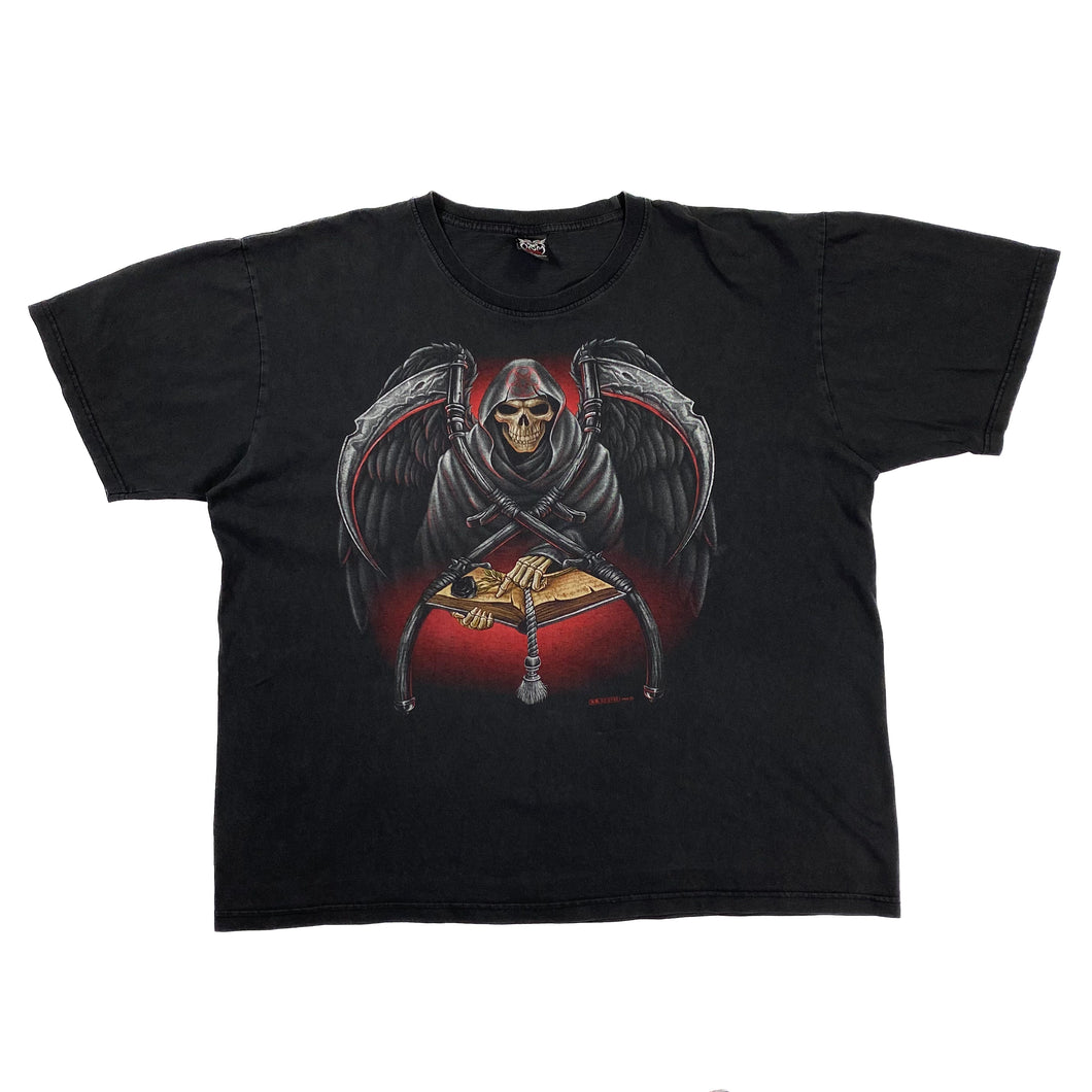 ROCKVOLUTION Gothic Fantasy Grim Reaper Book Of Death Graphic T-Shirt