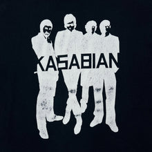 Load image into Gallery viewer, Early 00’s KASABIAN Silhouette Spellout Graphic Indie Rock Band T-Shirt
