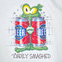 Load image into Gallery viewer, Screen Stars TOADILY SMASHED Novelty Cartoon Frog Beer Graphic Single Stitch T-Shirt
