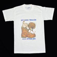 Load image into Gallery viewer, Screen Stars (1997) MY DOG WALKS ALL OVER ME Puppy Pet Animal Single Stitch T-Shirt
