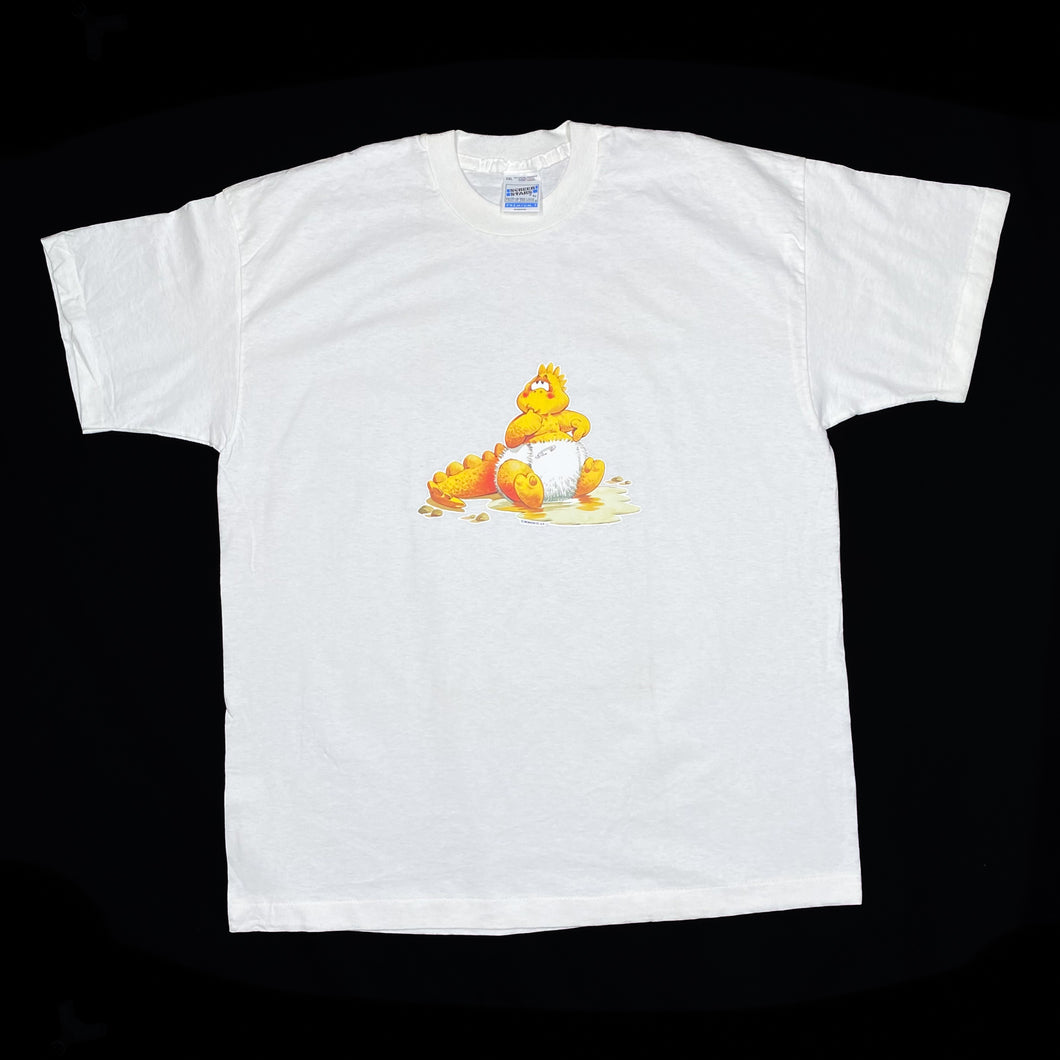 Screen Stars (1993) BOTSAUR Cartoon Baby Dinosaur Graphic Single Stitch T-Shirt