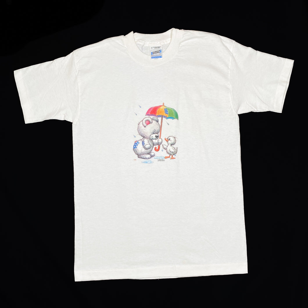 Screen Stars (1997) MOREHEAD, INC Teddy Bear Duckling Animal Graphic Single Stitch T-Shirt