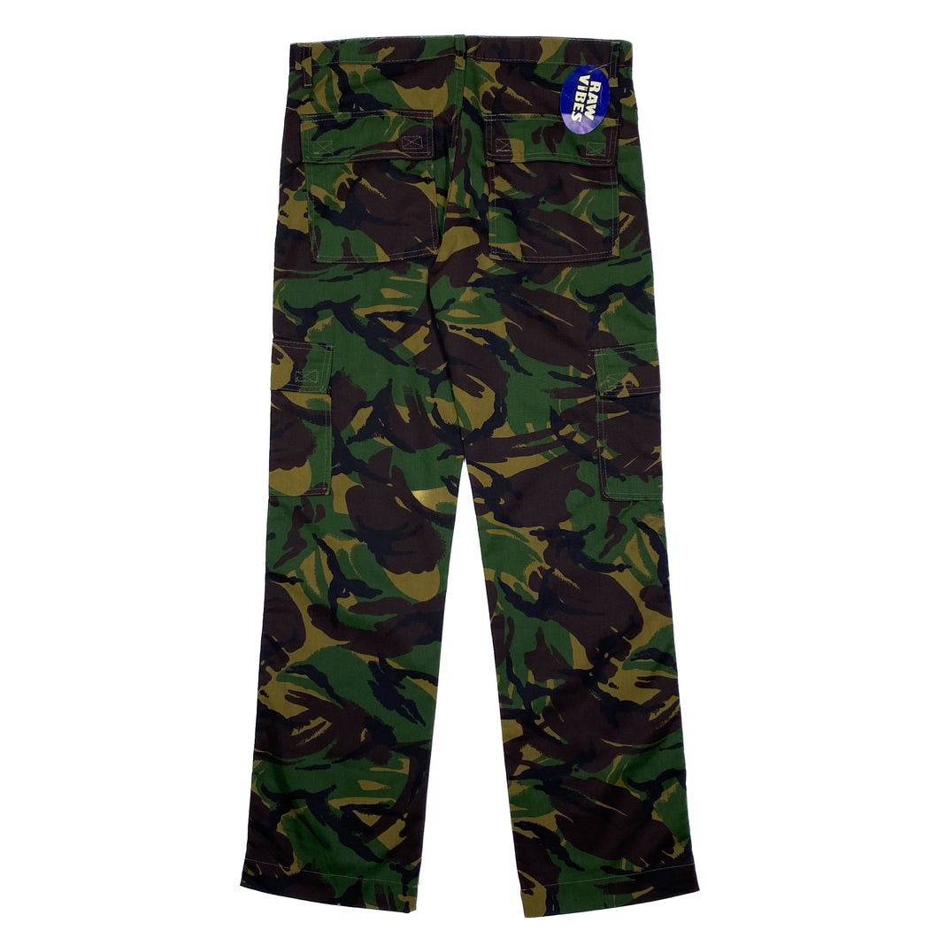 RAW VIBES London Camouflage Camo Pattern Combat Trousers