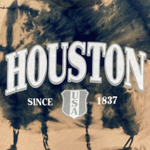 Load image into Gallery viewer, Delta “HOUSTON” USA Souvenir Spellout Bleach Tie Dye T-Shirt
