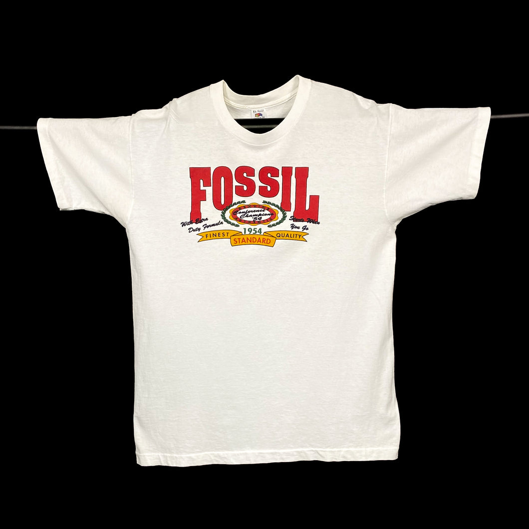 FOSSIL “Finest Standard Quality” Watches Graphic Spellout Single Stitch T-Shirt
