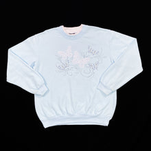 Load image into Gallery viewer, TRILLOGY By Morning Sun Embroidered Diamanté Butterfly Double Collared Sweatshirt
