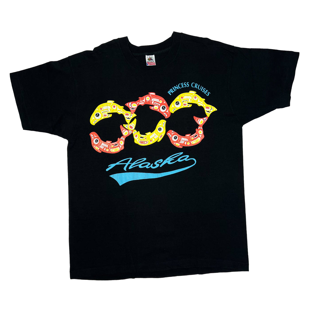 PRINCESS CRUISES “Alaska” Souvenir Art Graphic Spellout Single Stitch T-Shirt