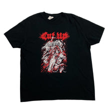 Load image into Gallery viewer, CUT UP Graphic Spellout Swedish Death Heavy Metal Band T-Shirt
