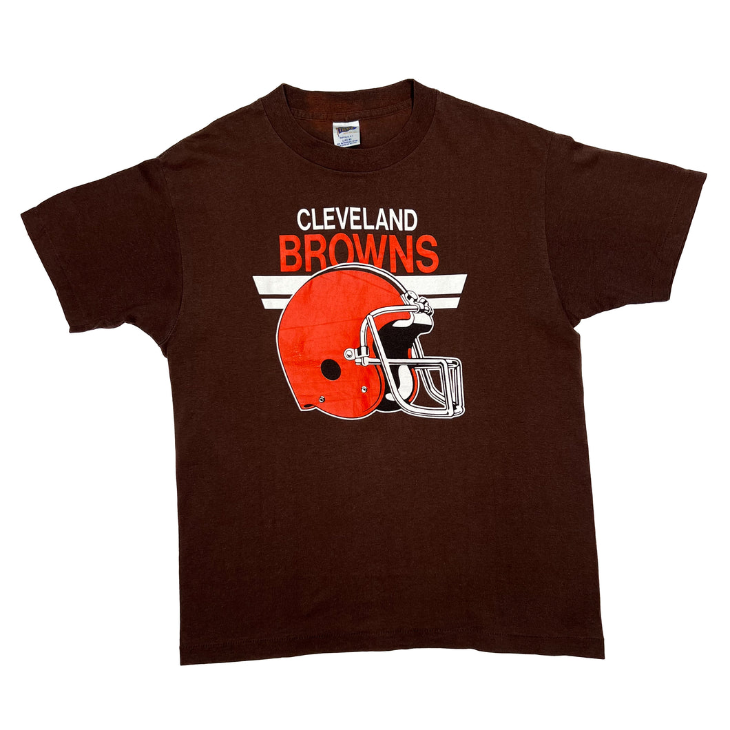 Vintage 80’s Trench NFL CLEVELAND BROWNS Football Graphic Single Stitch T-Shirt