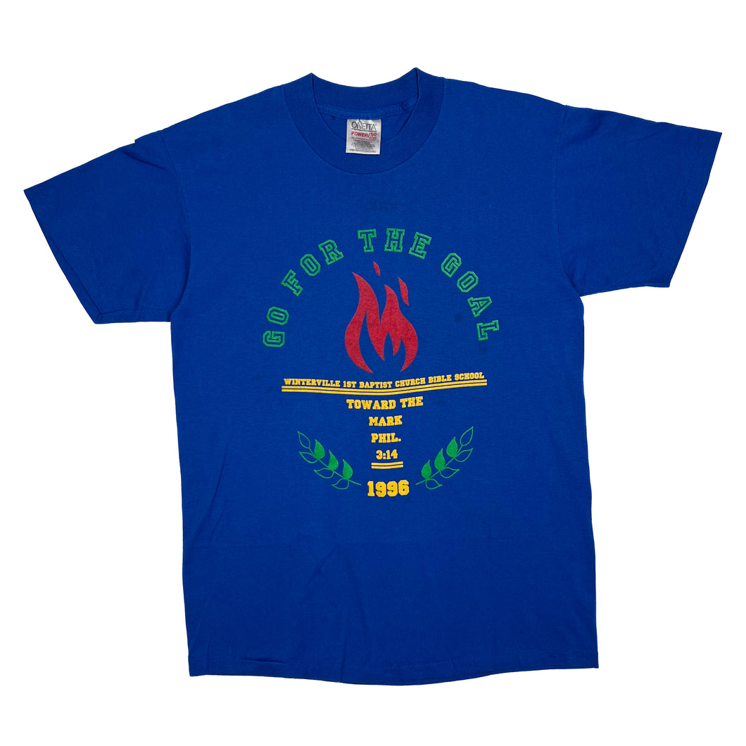 GO FOR THE GOAL (1996) “Winterville 1st Baptist Church Bible School” Single Stitch T-Shirt