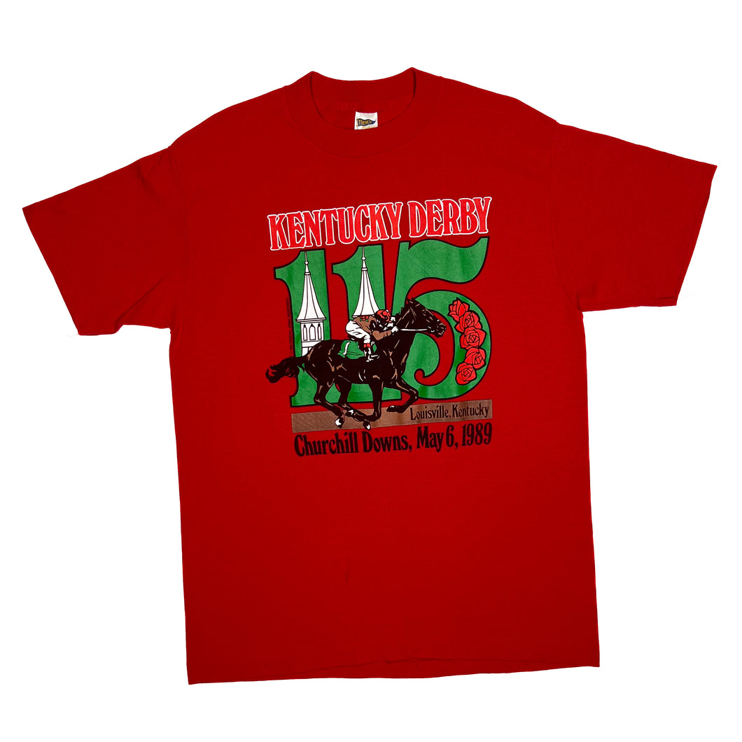 KENTUCKY DERBY (1989) “Louisville, Kentucky” Souvenir Graphic Single Stitch T-Shirt