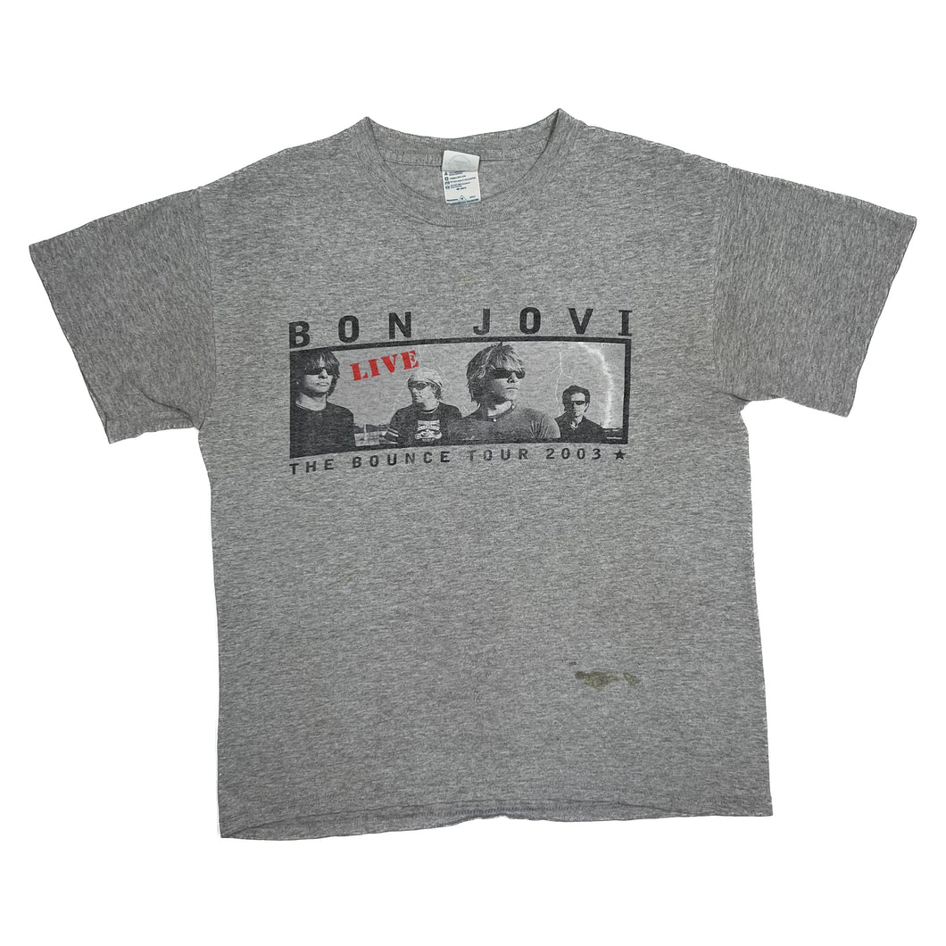 BON JOVI “The Bounce Tour 2003” Glam Hard Rock Band T-Shirt