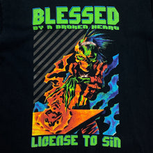 Load image into Gallery viewer, BLESSED BY A BROKEN HEART “Licensed To Sin” Metalcore Heavy Metal Band T-Shirt
