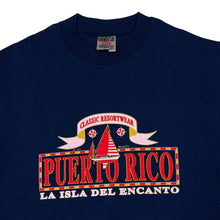 Load image into Gallery viewer, Oneita PUERTO RICO “La Isla Del Encanto” Souvenir Spellout Graphic T-Shirt
