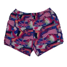 Load image into Gallery viewer, SPEEDO Embroidered Logo Spellout Flag All-Over Print Swimming Shorts
