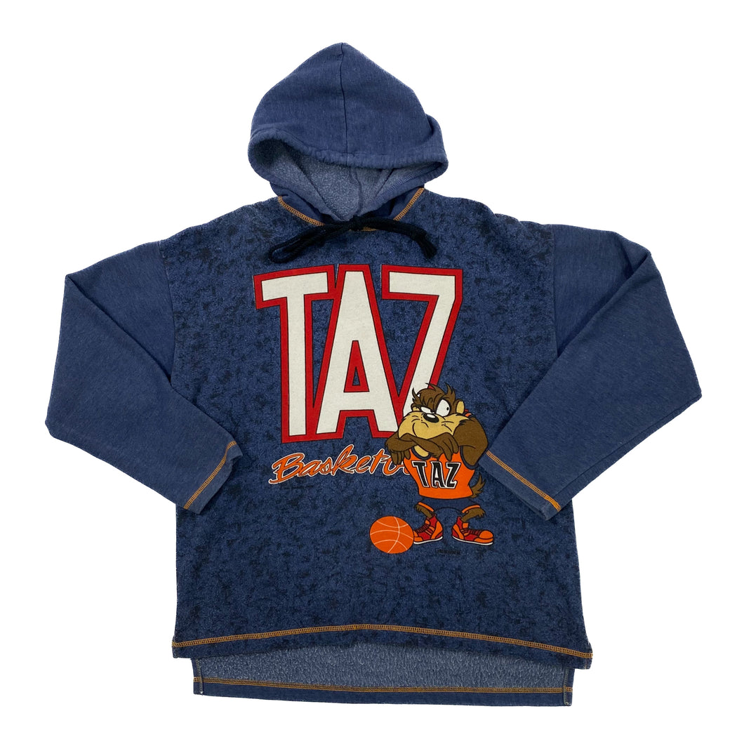 LOONEY TUNES “Taz Basketball” Character Spellout Graphic Pullover Hoodie
