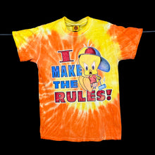 Load image into Gallery viewer, LOONEY TUNES “I Make The Rules!” Tweety Pie Graphic Tie Dye T-Shirt
