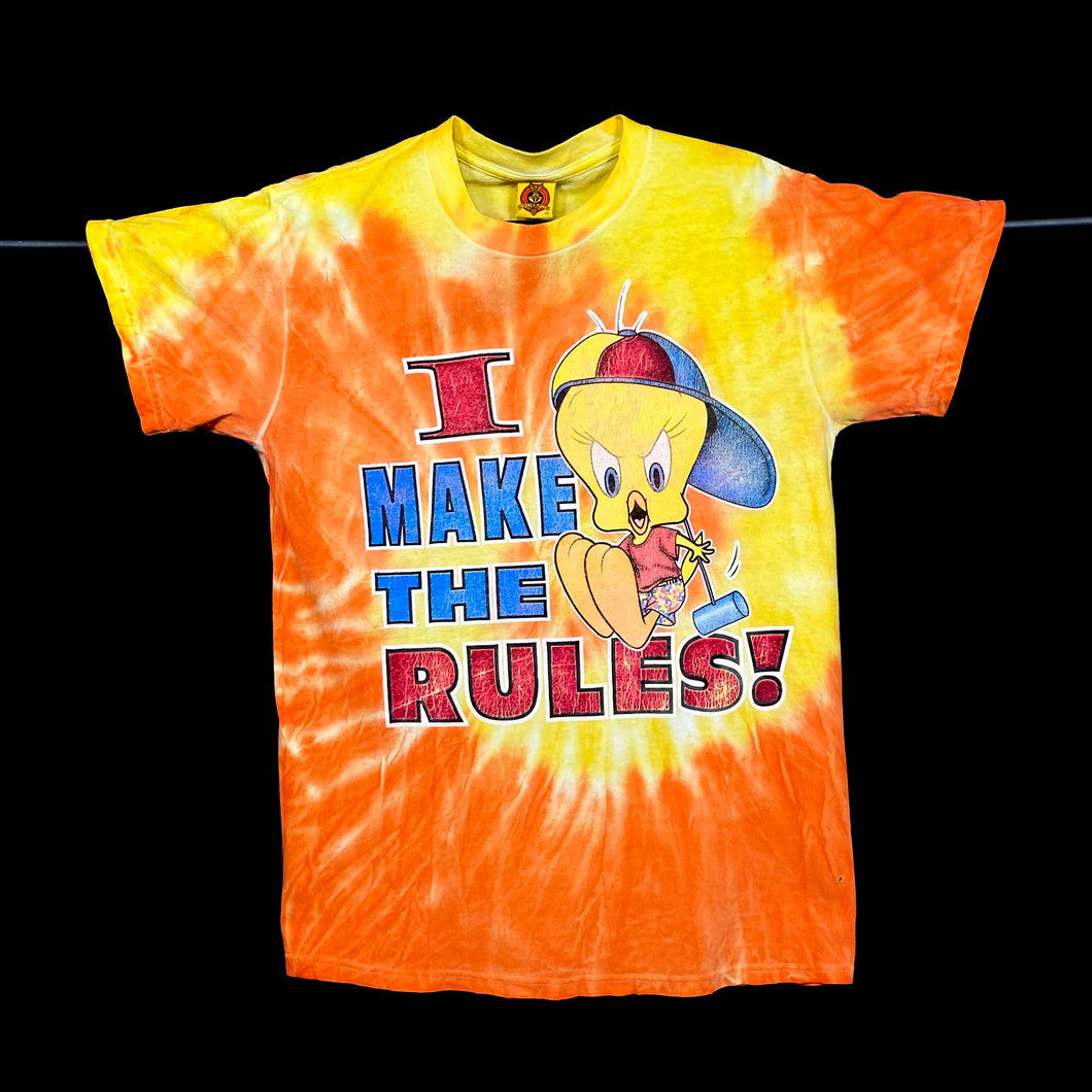 LOONEY TUNES “I Make The Rules!” Tweety Pie Graphic Tie Dye T-Shirt