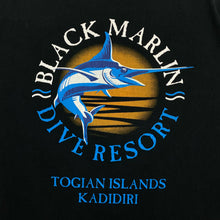 Load image into Gallery viewer, BLACK MARLIN DIVE RESORT “Togian Islands Kadidir” Souvenir Graphic T-Shirt

