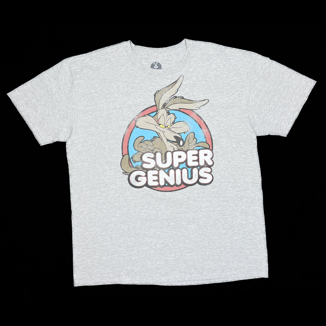 Looney Tunes SUPER GENIUS Wile. E. Coyote Character Cartoon Graphic T-Shirt