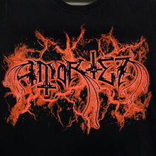 Load image into Gallery viewer, AMORTEZ Graphic Spellout Black Death Heavy Metal Band T-Shirt
