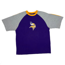 Load image into Gallery viewer, Reebok NFL MINNESOTA VIKINGS Colour Block Logo Graphic T-Shirt
