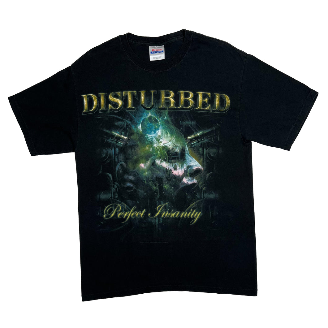 Hanes DISTURBED (2009) “Perfect Insanity” Alternative Nu Metal Band T-Shirt