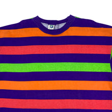 Load image into Gallery viewer, TOP SEA Bold Vibrant Multi Colour Block Striped T-Shirt
