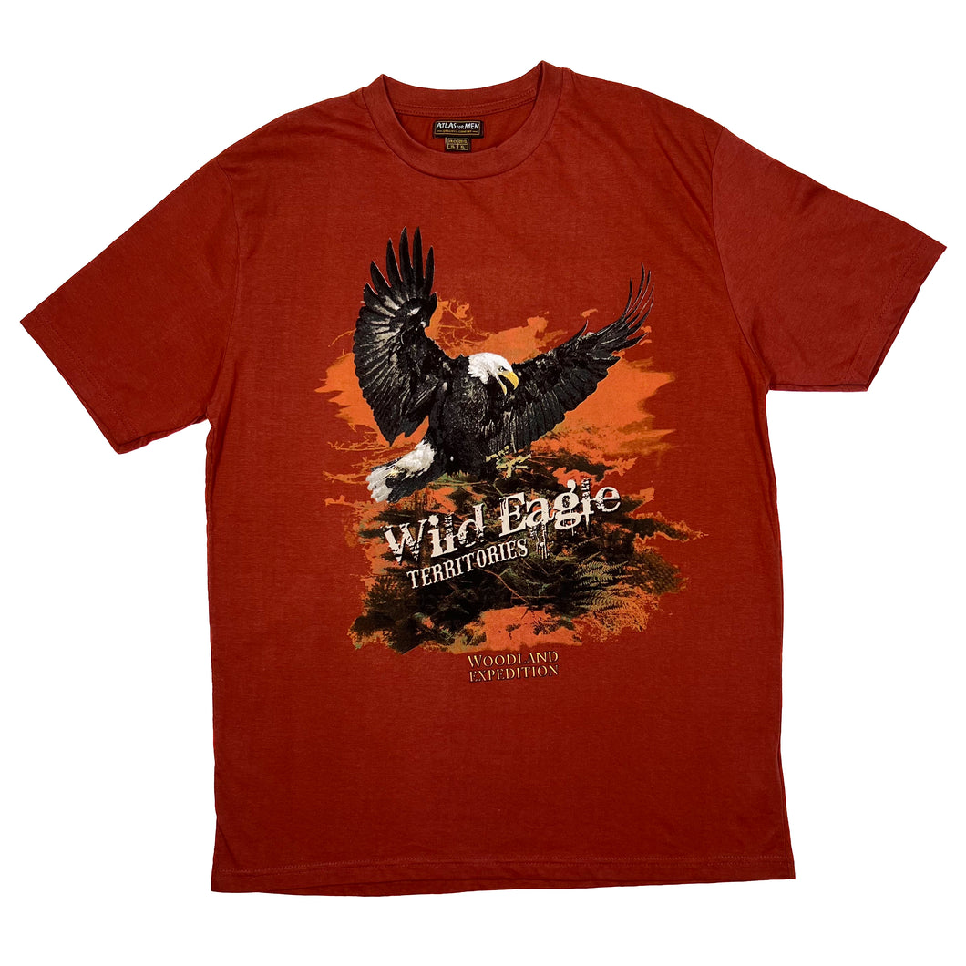 ATLAS FOR MEN “Woodland Expedition” Bald Eagle Wildlife Spellout Graphic T-Shirt