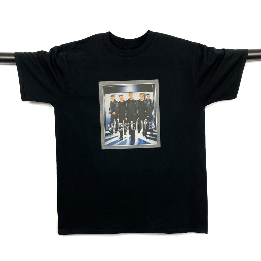 WESTLIFE (2001) Iconic Boy Band Pop Music Glitter Graphic Spellout T-Shirt
