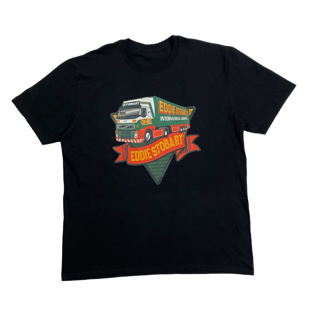 EDDIE STOBART “International Logistics” Truck Lorry Spellout Graphic T-Shirt