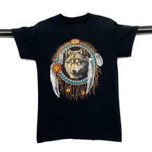 Load image into Gallery viewer, Wolf Native American Navajo Dream Catcher Spiritual Graphic T-Shirt
