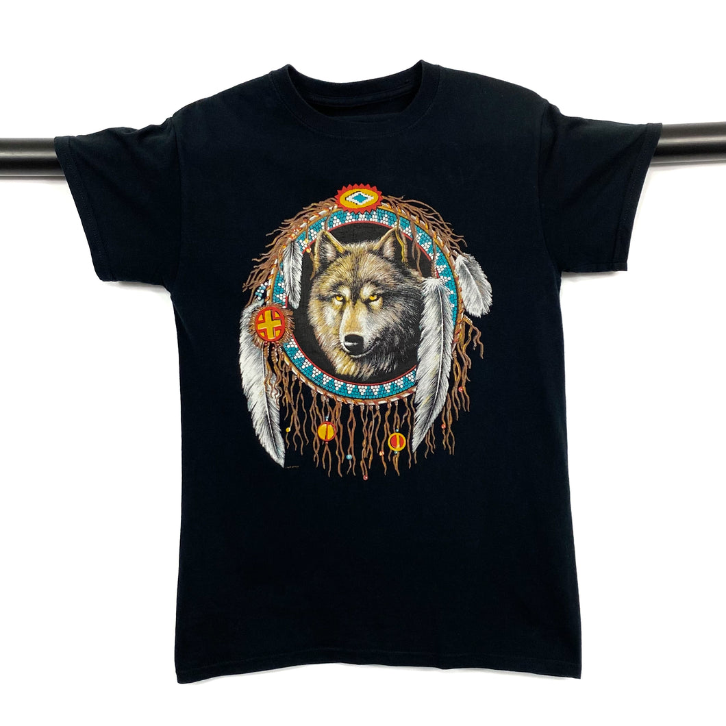 Wolf Native American Navajo Dream Catcher Spiritual Graphic T-Shirt