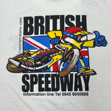 Load image into Gallery viewer, Signed Vintage JASON CRUMP “British Speedway 1999” Motorcycle Speedway T-Shirt
