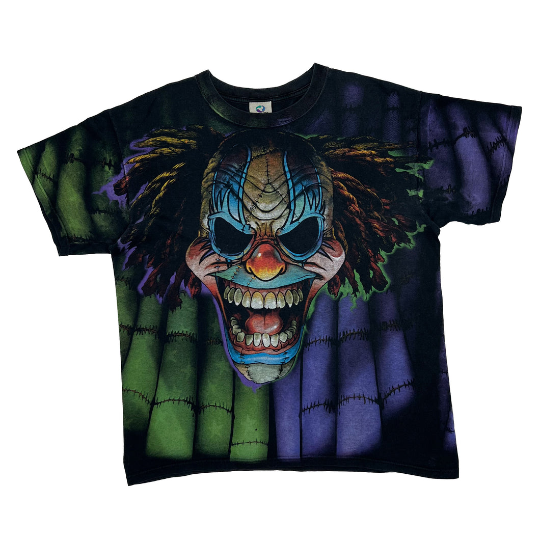 LIQUID BLUE (2005) “Evil Clown” Horror Gothic Halloween All-Over Print Graphic T-Shirt