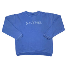 Load image into Gallery viewer, NAVY PIER “Chicago” Souvenir Spellout Graphic Crewneck Sweatshirt
