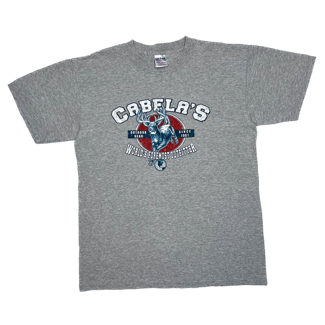 Cabelas T-Shirt Size L Gray Marlin Fishing Graphic Outdoor