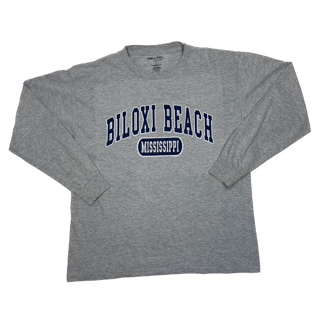 BILOXI BEACH “Mississippi” Souvenir Spellout Graphic Long Sleeve T-Shirt