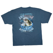 Load image into Gallery viewer, Out Of Bounds AMERICAN BASS TIME Fishing Angling Spellout Graphic T-Shirt
