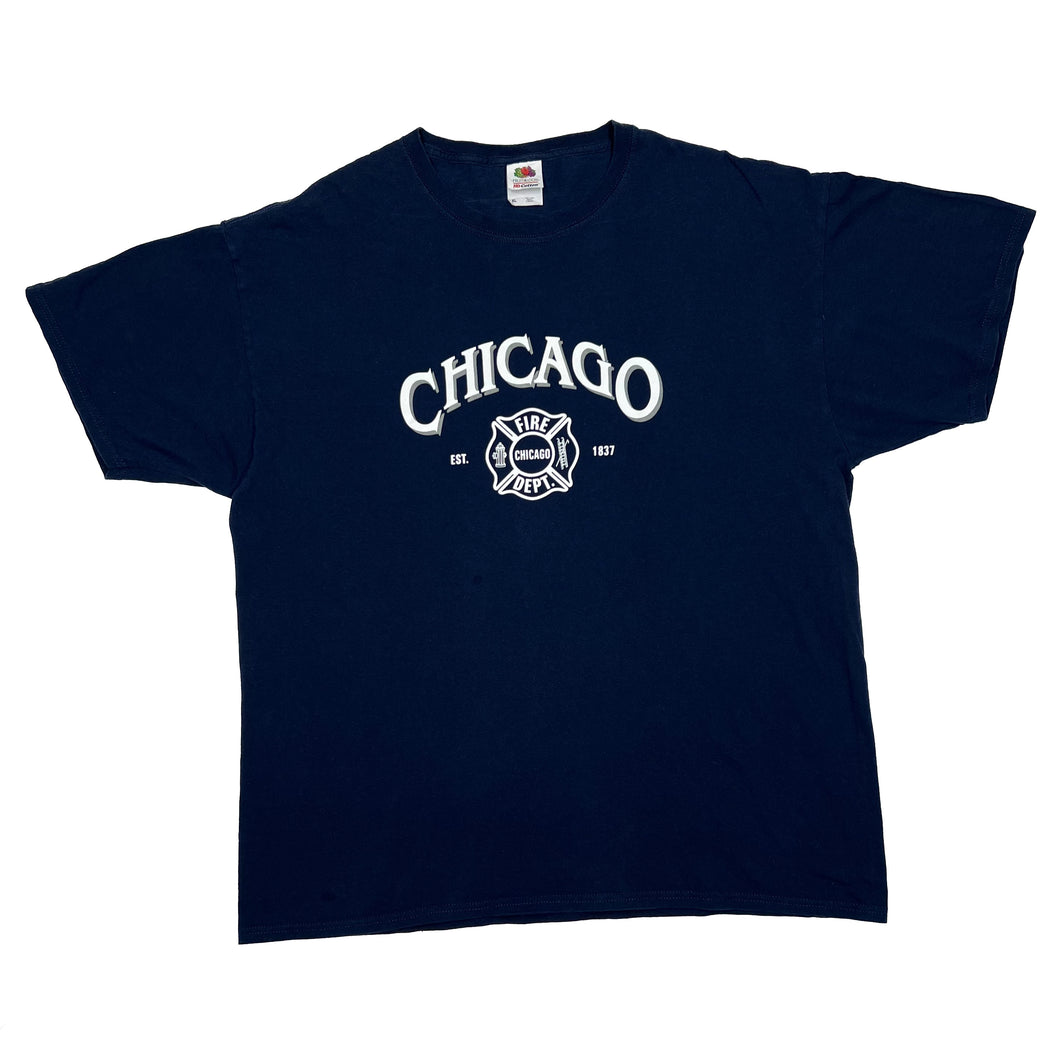 CHICAGO FIRE DEPT. Firefighter Souvenir Spellout Graphic T-Shirt