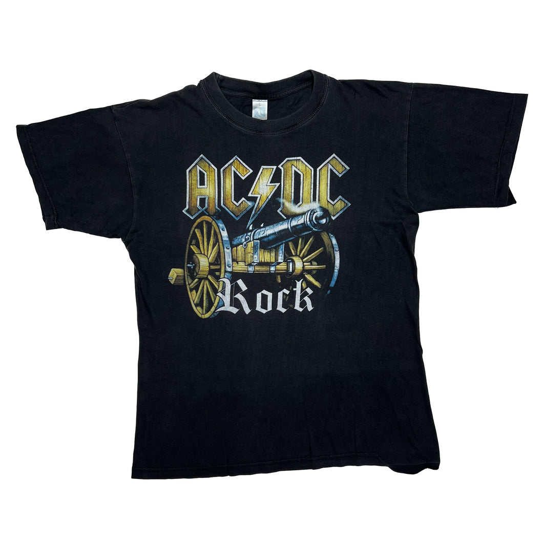 AC/DC “Rock” Graphic Spellout Hard Rock Band T-Shirt
