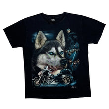 Load image into Gallery viewer, CABALLO Gothic Biker Wolf Graphic T-Shirt
