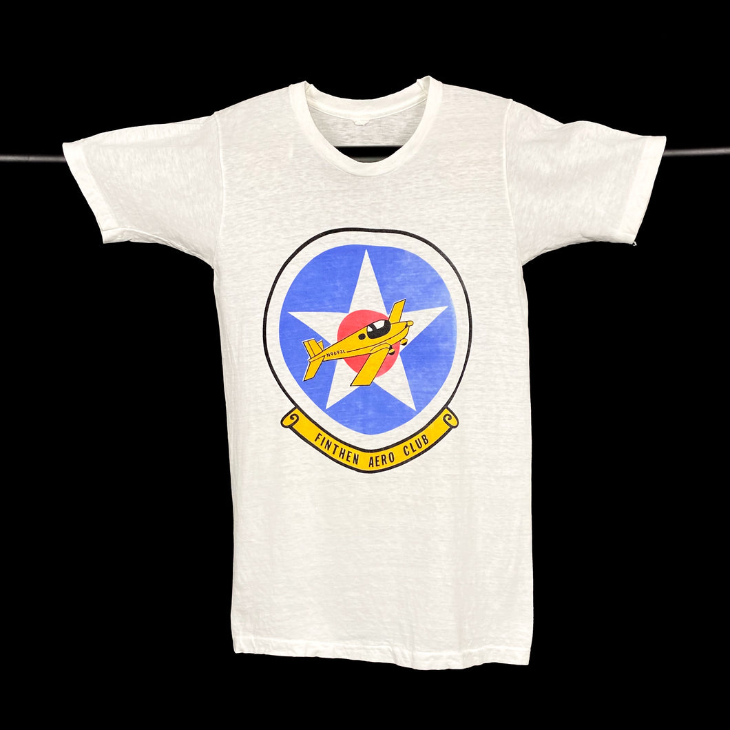 FINTHEN AERO CLUB Aviation Souvenir Graphic Single Stitch T-Shirt