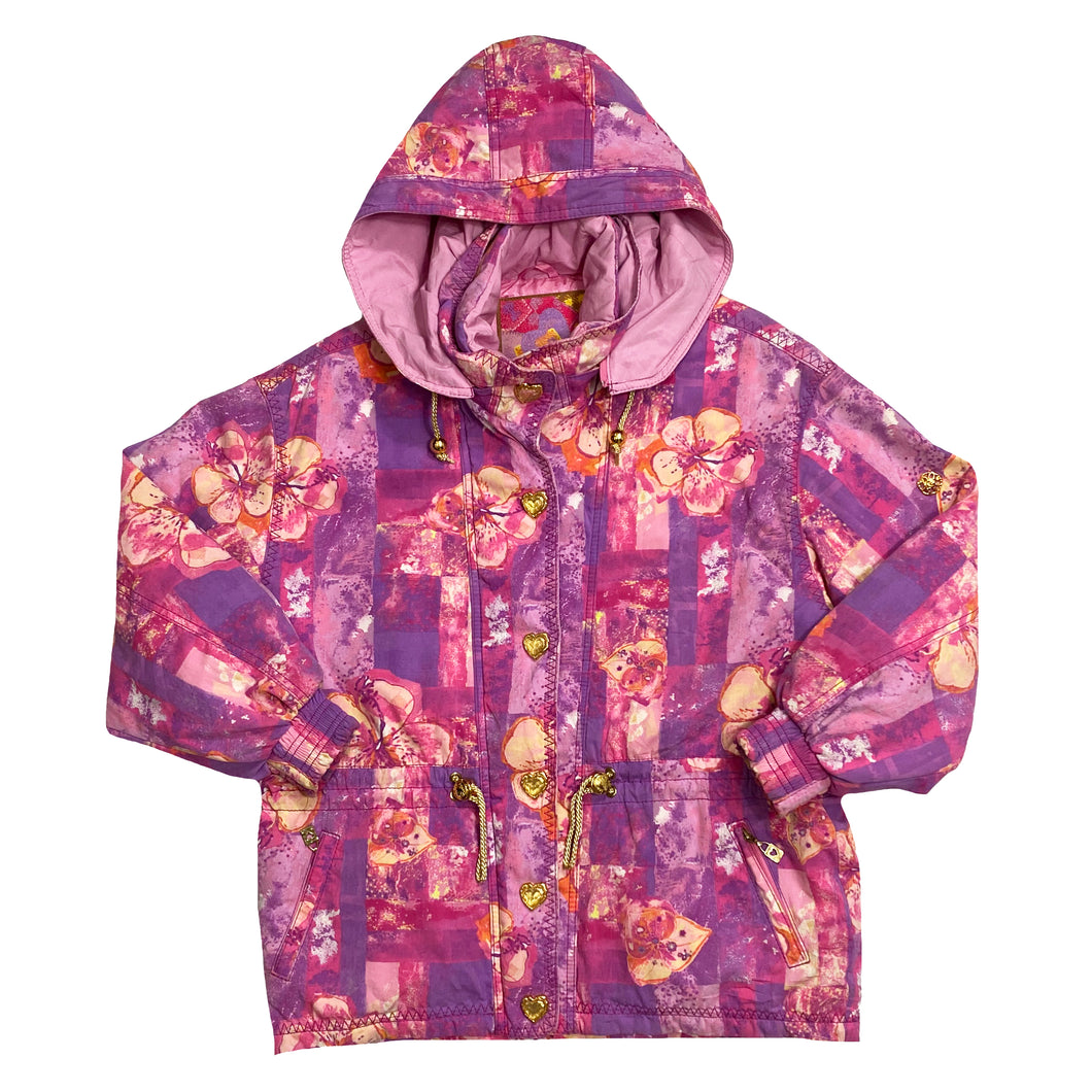 MISS PHEMISE Floral Heart Crazy Pattern Ski Jacket