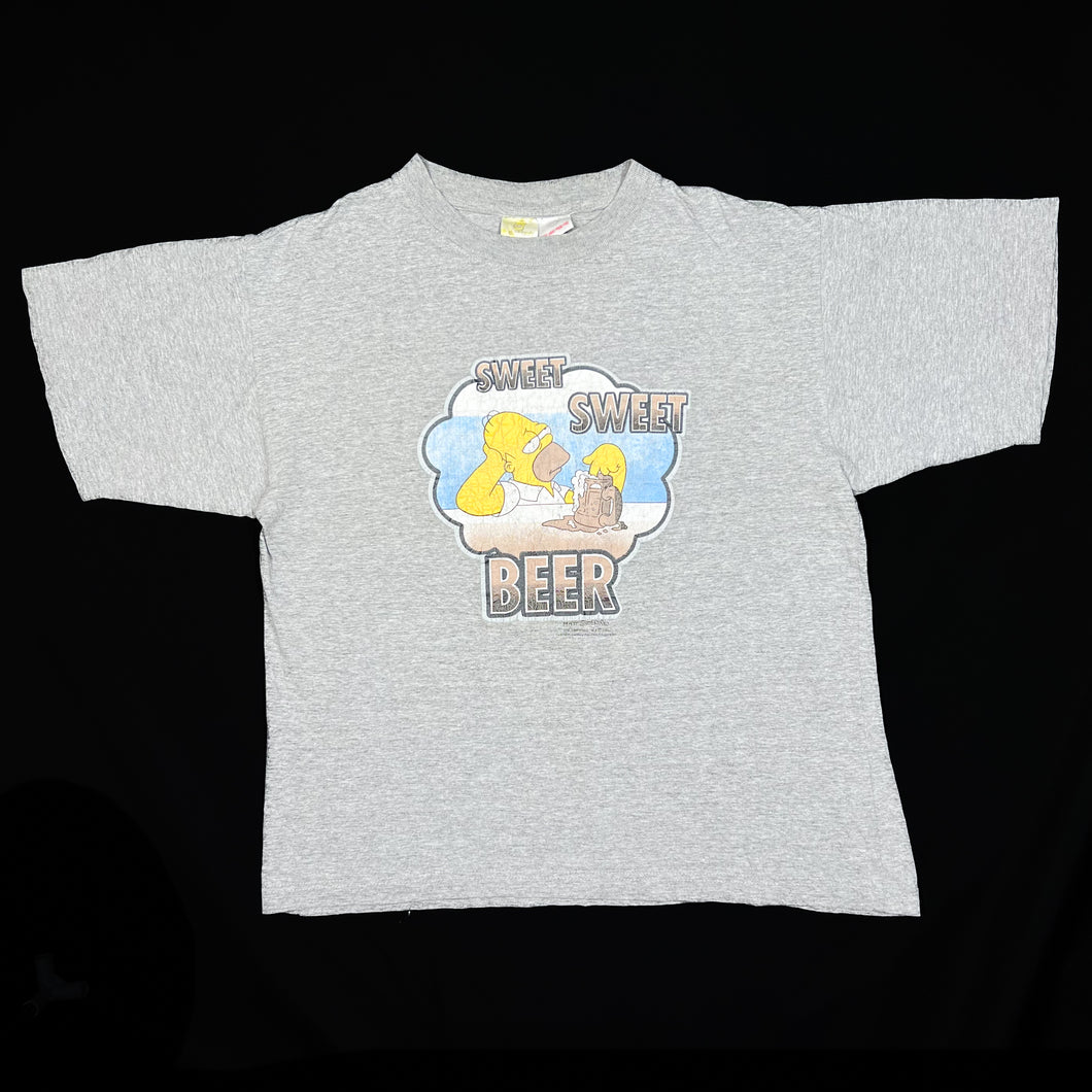 THE SIMPSONS (2001) “Sweet Sweet Beer” Homer Simpson Spellout Graphic T-Shirt
