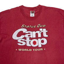 Load image into Gallery viewer, Vintage STATUS QUO (1996) “Can’t Stop World Tour” Pop Rock Band Single Stitch T-Shirt
